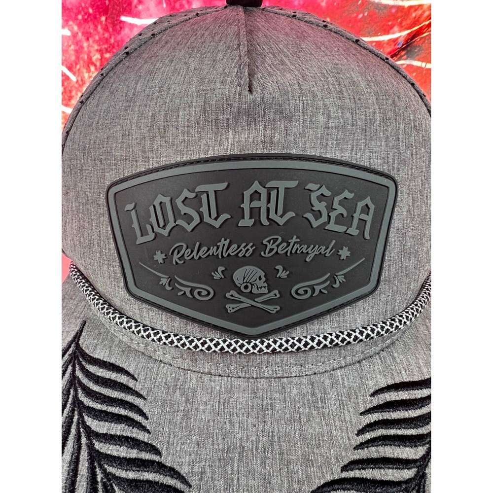 Relentless Betrayal Lost At Sea Gray Snapback Hat Perforated Mesh Kids Cap